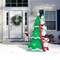 Set of 2 8FT Lighted Inflatable Xmas Snowman Climbing Up Tree Décor